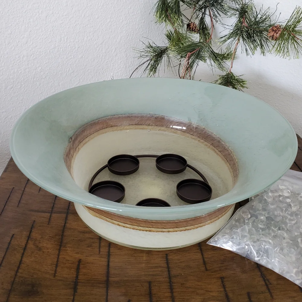 NIB Tranquility Bowl with Tealight Candle Holder- New In Box - Picture 3 of 14